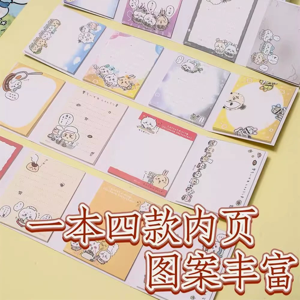 Multi-folding Notebook Chiikawa, Student Memo Book with Cute Character Covers, pocket size