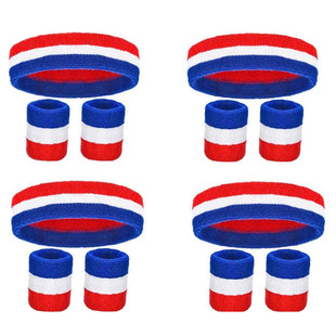 World Cup Sports Fitness Wristband Headband Combination Kit Cotton Sweat-absorbent Headband Sweat Band Elastic Wristband First Generation Hair