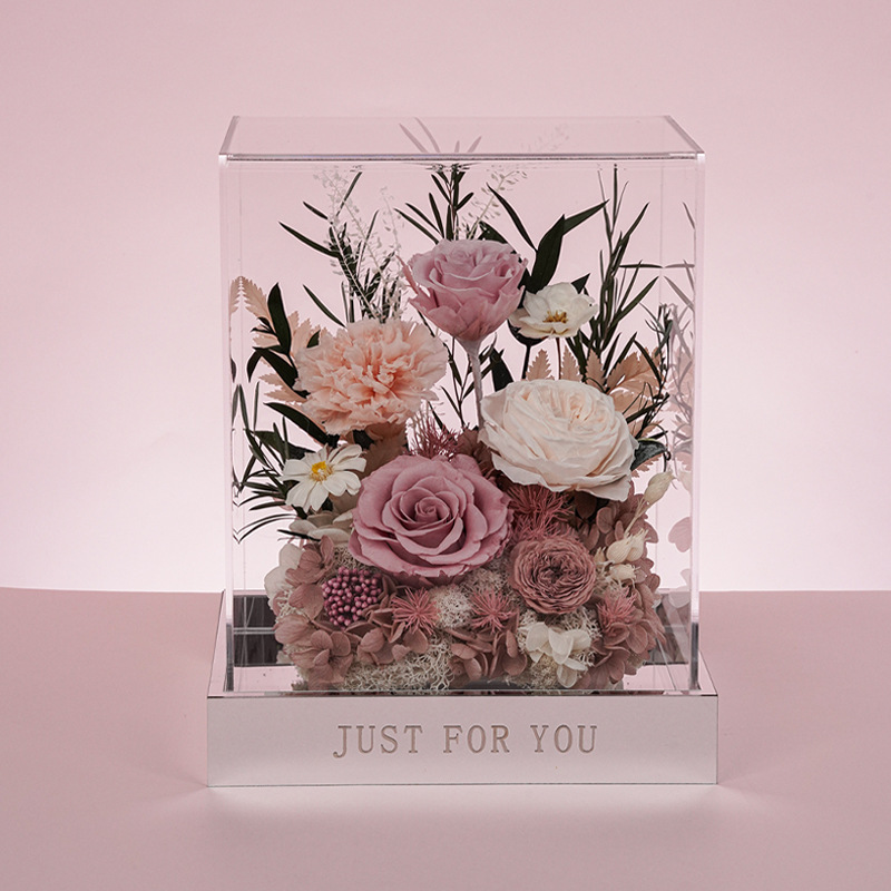 Acrílico cuadrado polvo de té de leche