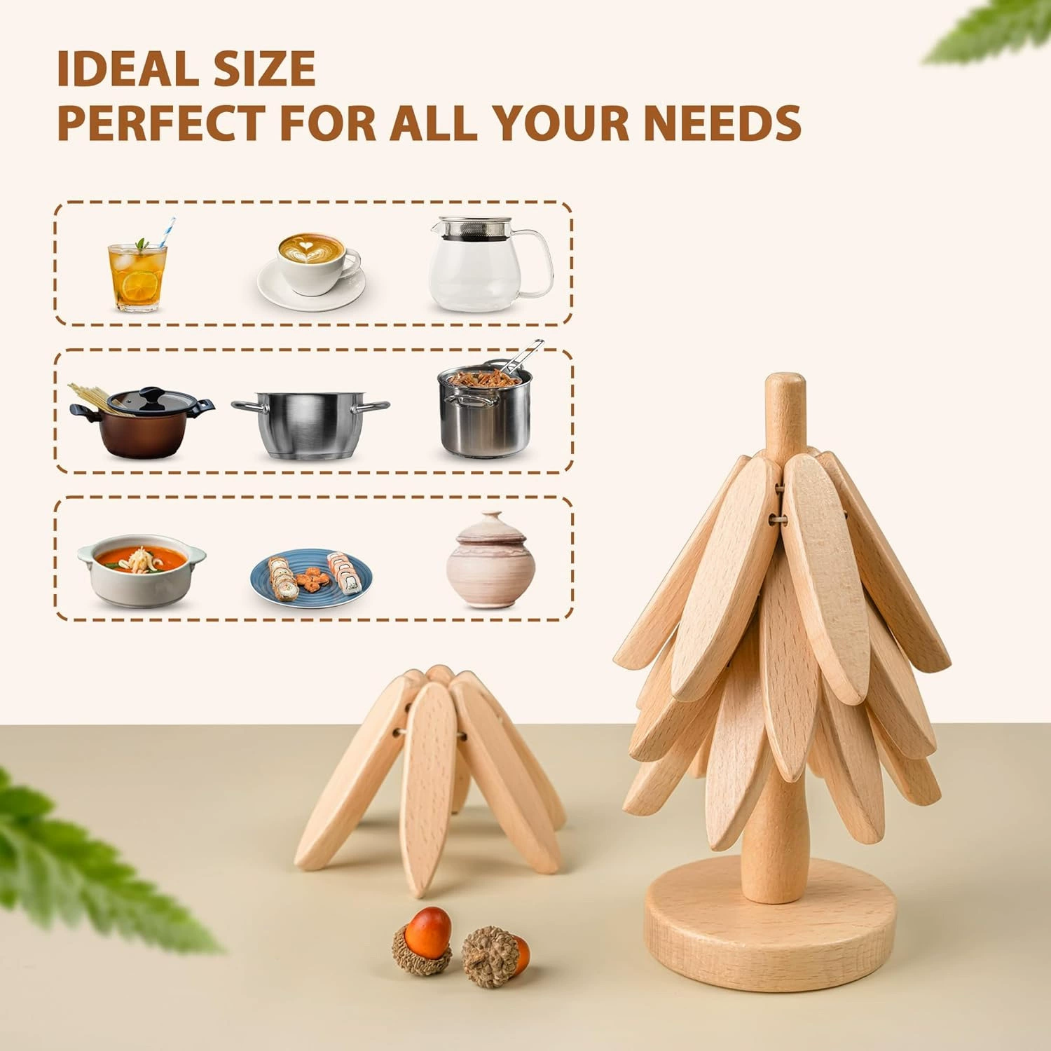 Солидное деревянное блюдо для елки, подложка для изоляции дерева, подкладка под тарелку, элитные деревянные украшения, творческая нескользящая подстилка для стола