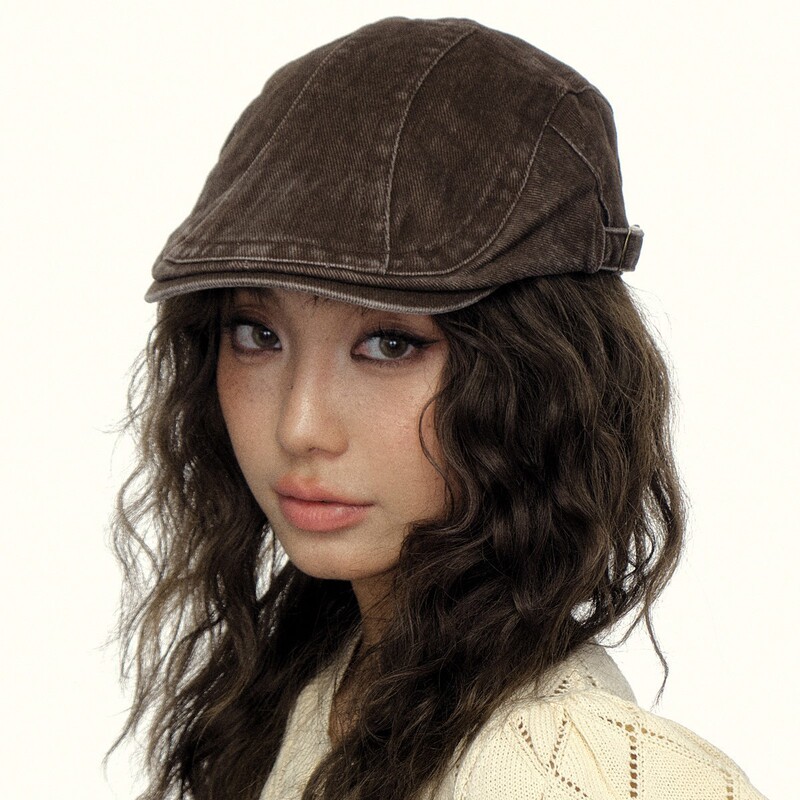 High-End Washed Denim Hat for Women, Versatile Baseball Cap, New American Retro Distressed Forward Cap High-End Washed Denim Hat for Women, Versatile Baseball Cap, New American Retro Distressed Forward Cap