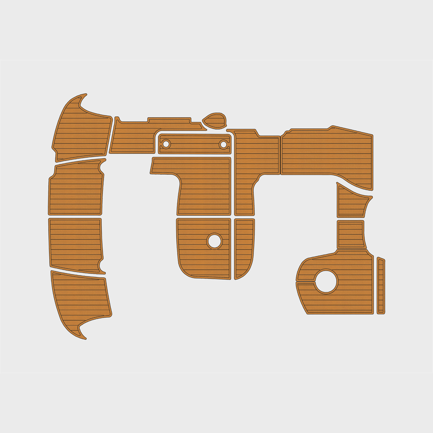 2004-2005 Sea Ray 390 Sundancer EVA Faux Teak Marine Floor