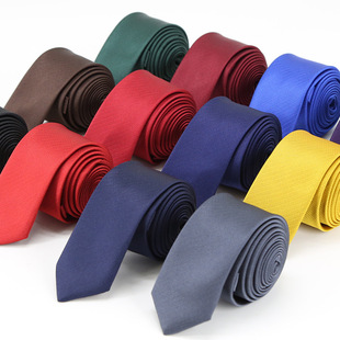 2025 New Solid Color Narrow Twill Tie Men's Jacquard Business Fashion Hand Tie Manufacturer Wholesale