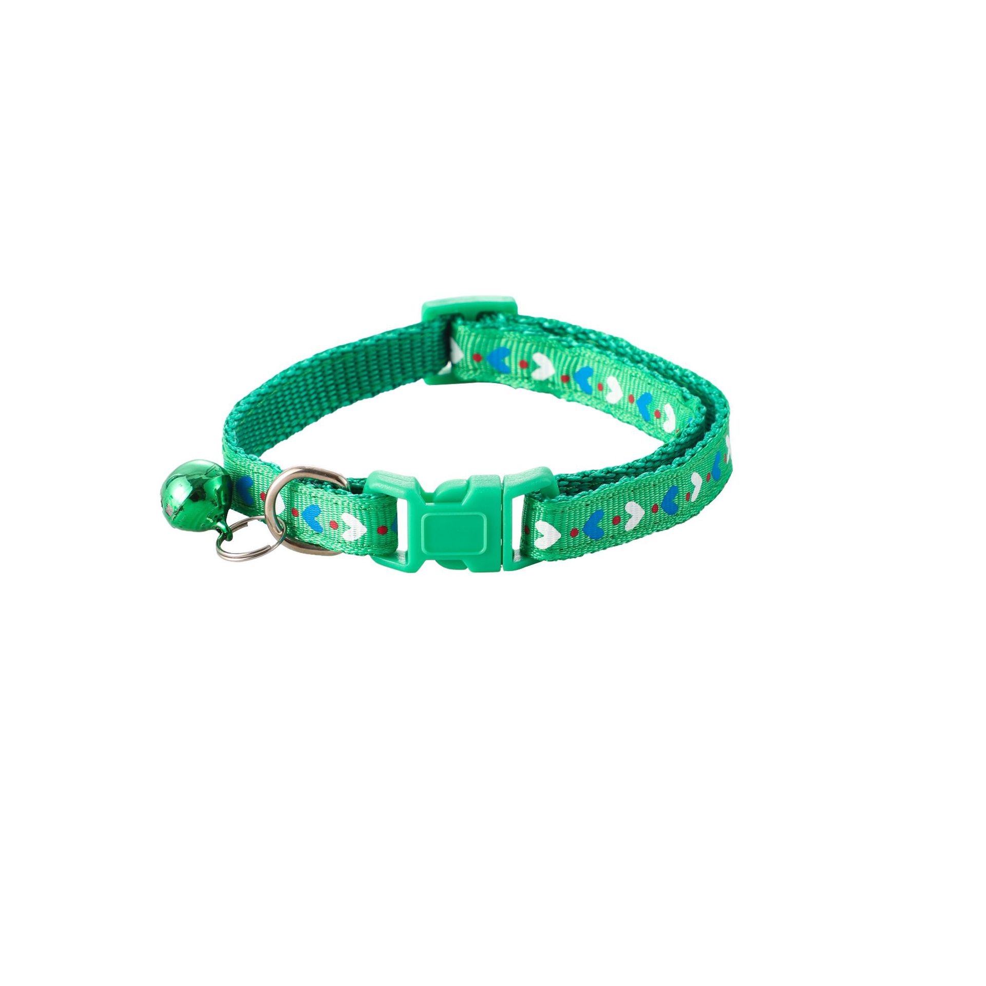 1.0 Collar de parche de amor para mascotas Collar de hebilla de perro Collar de gato Collar de parche Collar de campana Lote de suministros para mascotas