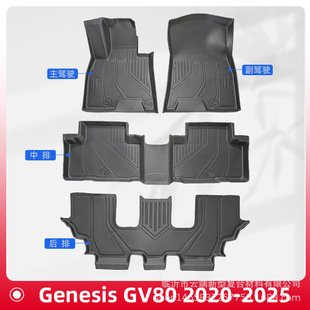 Suitable for Genesis Gv80 2020-2025 3D All-Weather Material Tpe Floor Mat Trunk Mat