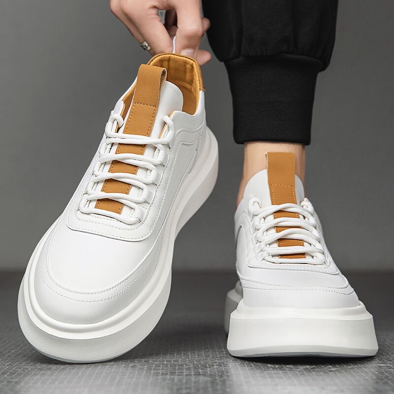 2025 Spring and Summer Men's Shoes, Breathable and Versatile Sports Sneakers for Men, Thick-Soled Casual Shoes, Soft-Soled White Shoes, Trbottomy 2025 Spring and Summer Men's Shoes, Breathable and Versatile Sports Sneakers for Men, Thick-Soled Casual Shoes, Soft-Soled White Shoes, Trbottomy