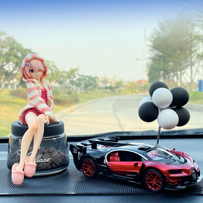 2023新款動漫手辦蕾姆汽車擺件車內中控台網紅車載香薰創意高檔女