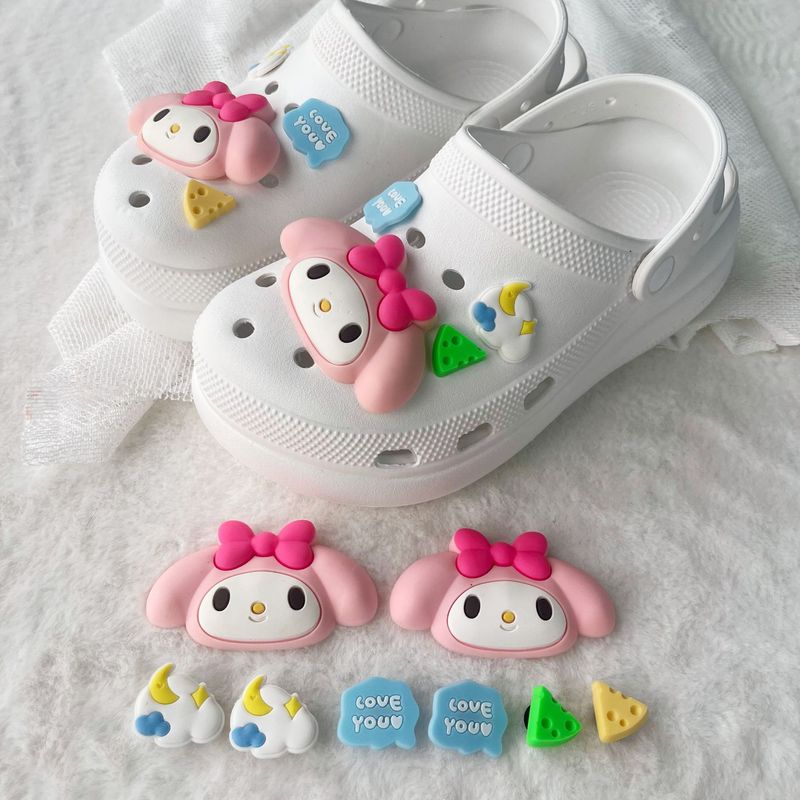 かわいい動物シリーズ下駄下駄装飾ボタン DIY 手作りアクセサリー PVC ソフトゴム靴花靴バックル|undefined