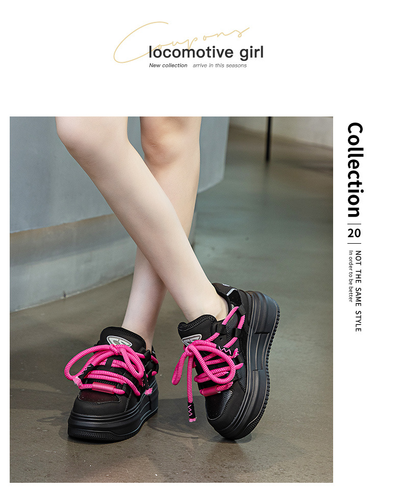 Damen Skateboard Sneaker Bunte Freizeitschuhe Mit Plateau_voghion.com