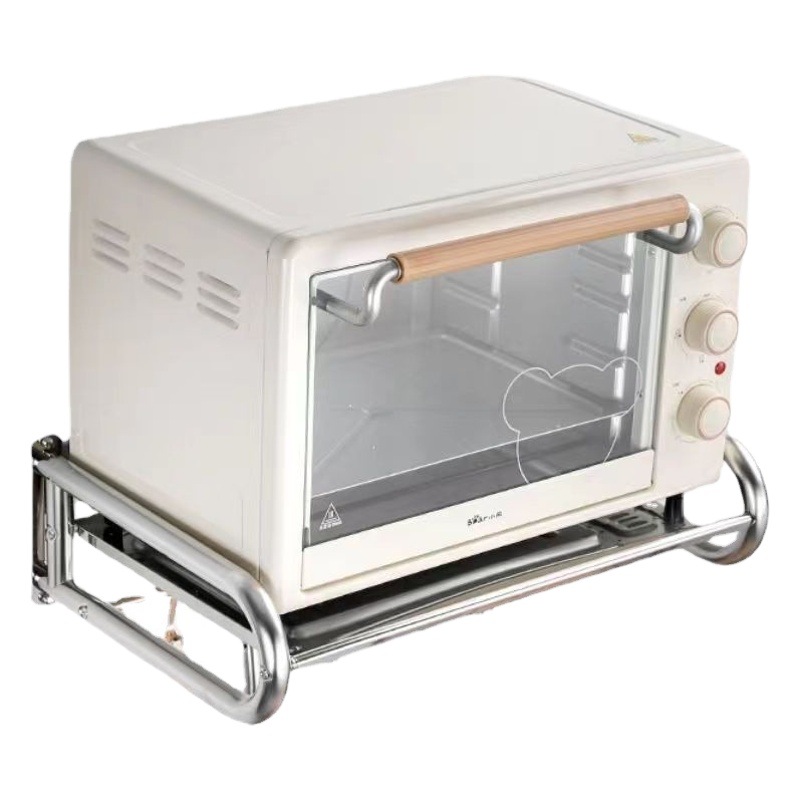 Microwave oven rack wall-mounted thickened stainless steel kitchen oven rack restaurant wall-mounted microwave oven bracket