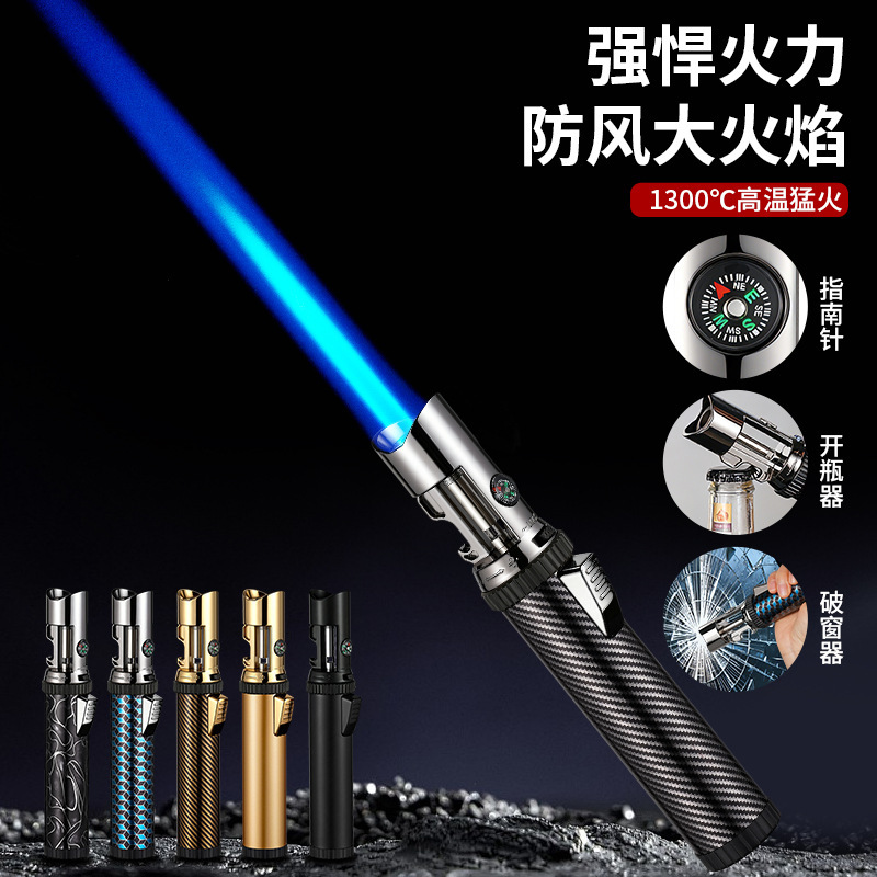 Th868 with Bottle Opener, Compass, High-Power Fire Starter, and Window Breaker 4-in-1 Multifunctional High-Temperature Blue Flame Outdoor Handheld Device