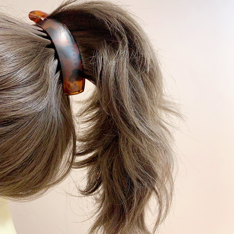 High-rise horsetail banana clip high-grade seamless hair clip women's Korean-style grip clip temperament vertical hair clip online red hair accessories