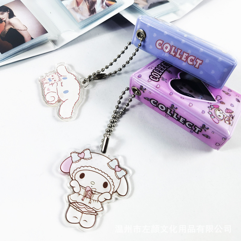 도매 공급 INS 홀로우 러브 미니 대형 1인치 사진 앨범 키체인 사진 앨범 포함