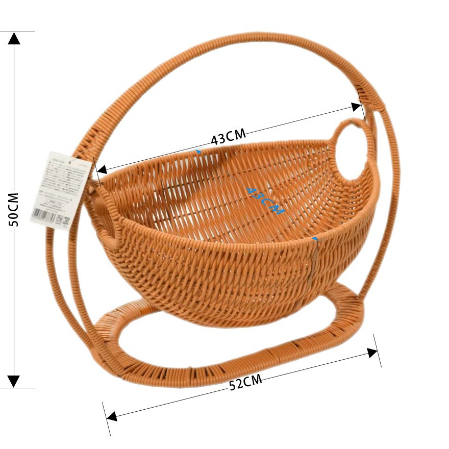 Cuna creativa cesta de frutas almacenamiento Placa de fruta seca imitación ratán cesta tejida hogar merienda plato caramelo tarde té bandeja cesta