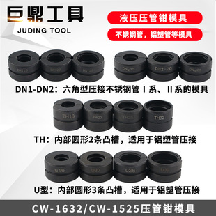 Cw-1525/1632 Hydraulic Pipe Clamp Stainless Steel Aluminum Plastic Pipe Thin Wall Pipe Clamp Mold Accessories Mold Clamping