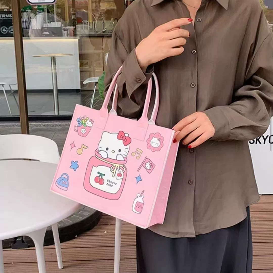 Новая сумка-тоут Sanrio Kulomi с фетровой ручкой и металлическим каркасом, сумка-сюрприз для прямых эфиров