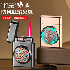 CL2102 防風インフレータブルライター減圧ターンテーブル赤い炎回転可能と操作可能な金属ボディインターネットセレブホットモデル