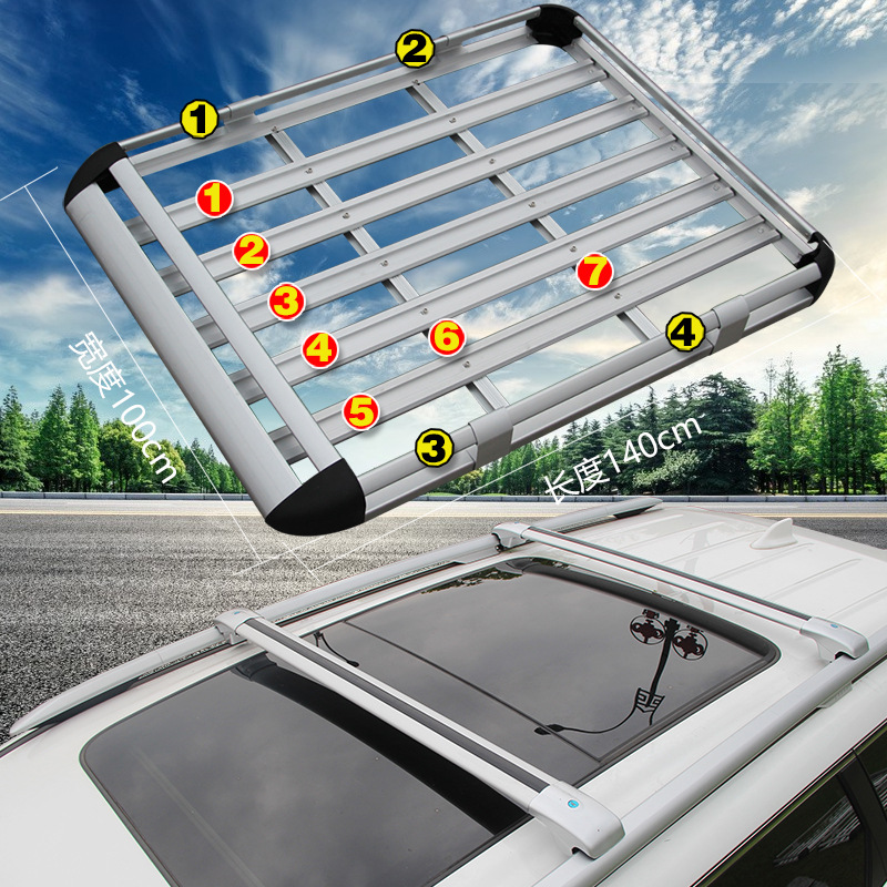 Universal Car Roof — Universal Roof rack - best-seller-100x140-big-tiger-head-crossbar-gift-silver