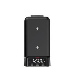 Wireless charger three-in-one wireless charging desktop vertical clock wireless charging iwatch8 multi-function base