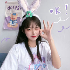 星黛露發箍兔子耳朵外戴頭箍女遊園發卡卡通可愛韓版芭蕾兔髮飾