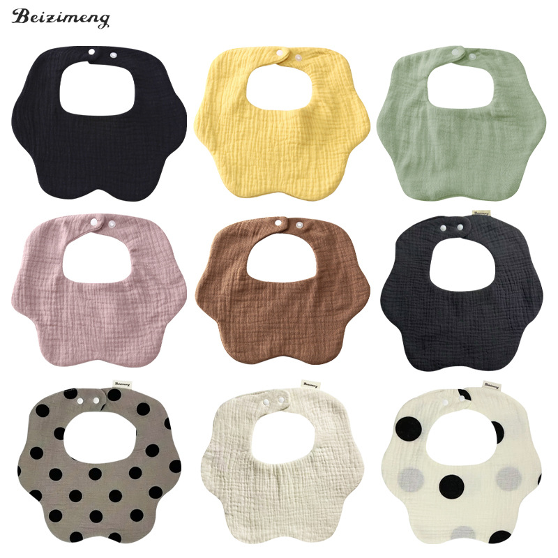 Pure Cotton Gauze Baby Class A Bib Bib Newborn Baby Princess Style Flower Lace Small Bib Spit Towel