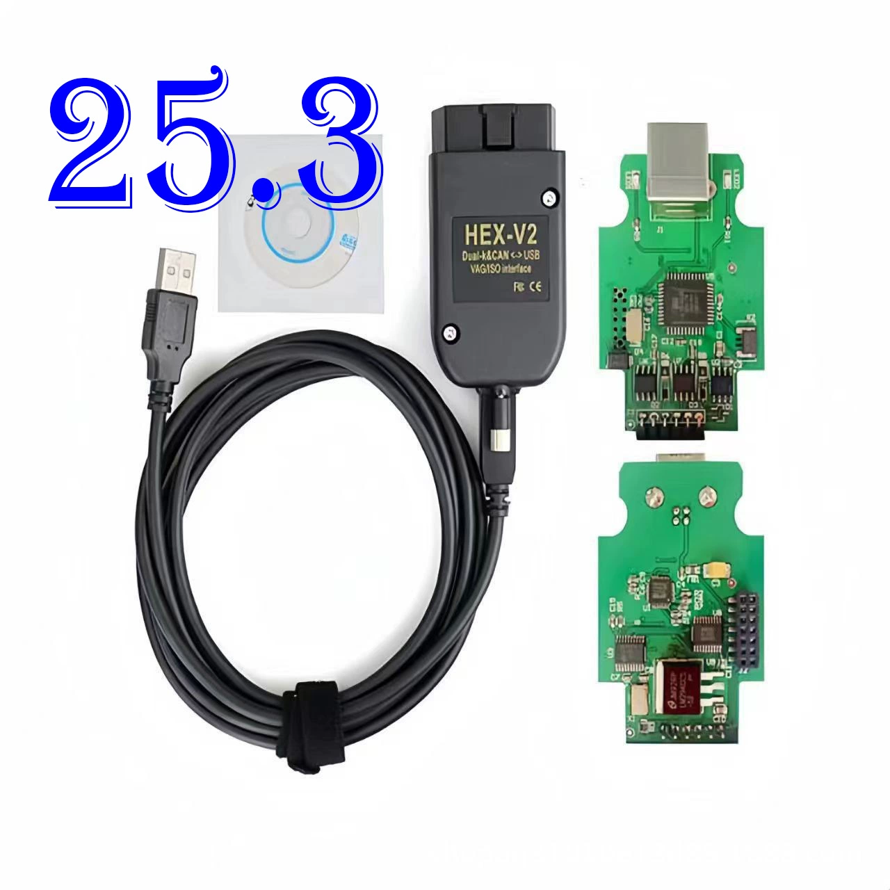 Специальный автомобильный испытательный прибор Volkswagen Audi V25.3 HEX V2 VCDS VAG COM