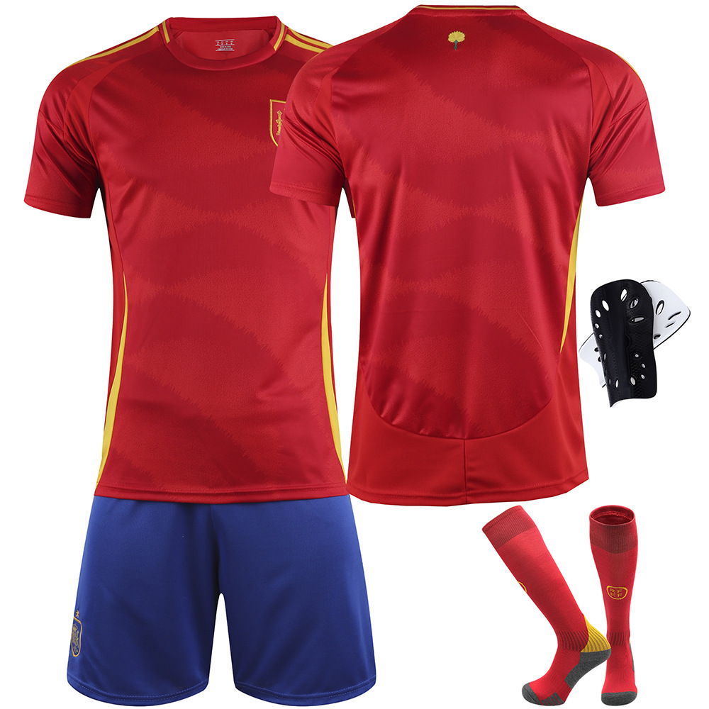thumbnail image 1 of 24 Camiseta de la Copa de Europa de España No. 19 Yamal 26 Pedri 7 Morata No. 9 Traje de camiseta de fútbol Garvey, 1 of 5