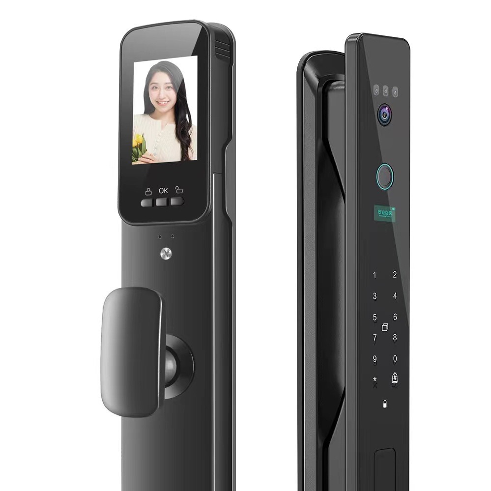 Reconocimiento facial 3D bloqueo automático de huellas dactilares bloqueo inteligente ojo de gato visual monitoreo electrónico del hogar fabricante de bloqueo de contraseña