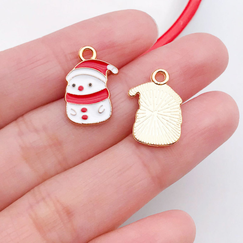 30種類のクリスマスツリーを混ぜた老人雪花ヘラジカ滴油合金ペンダント手作りdiyペンダントアクセサリー|undefined