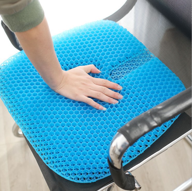 Cojín de huevo de gel de nido de abeja cojín del asiento de coche silla transpirable cojín de hielo cojín suave Oficina cojín fresco cuatro estaciones Universal