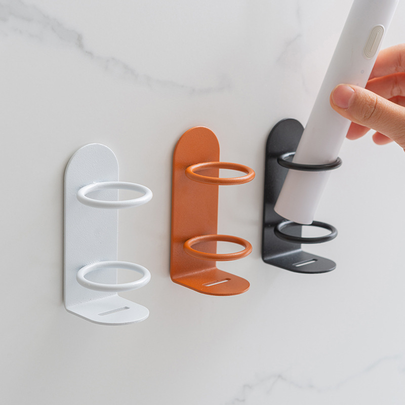 鉄電動歯ブラシ収納ラック家庭用パンチフリー歯ブラシ収納ラックバスルームアメニティ収納ラック|undefined