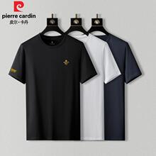 高档轻奢时尚透气冰感男半袖圆领短袖T恤休闲舒适男装P6127男士