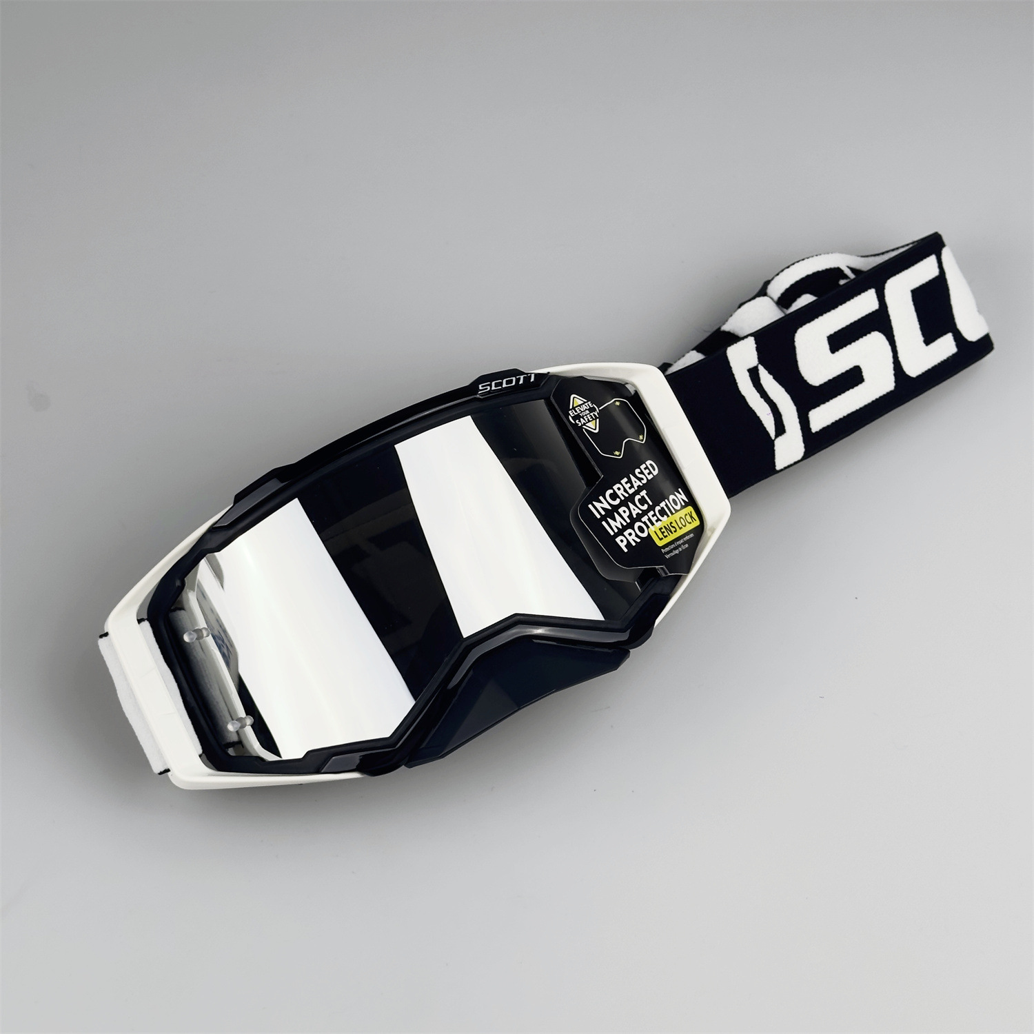 Black & white - silver flakes