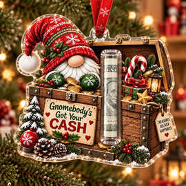 跨境新款Christmas Cash Holder Ornament圣诞现金夹装饰品F