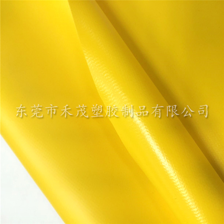 PVC涂层夹网布黄色　手袋料　抗撕拉　手感好　耐磨　防水