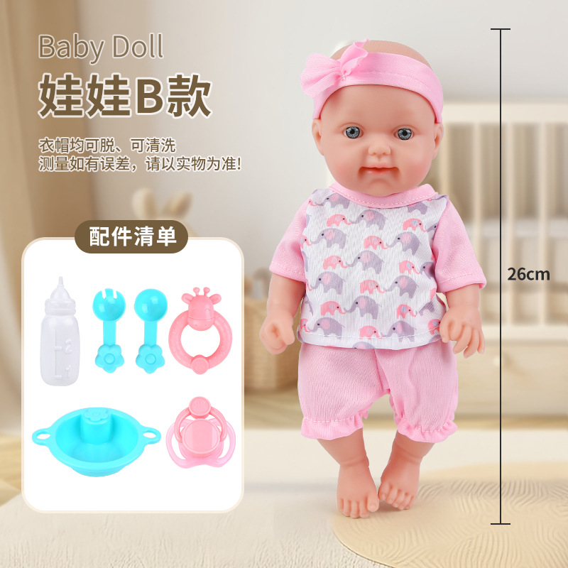 Venta directa de fábrica 10 pulgadas vinilo recién nacido simulación bebé renacimiento muñeca juego casa cochecito de juguete