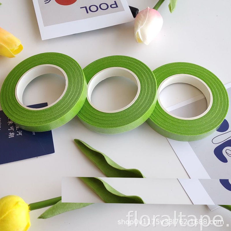 Macaron color Twisted stick hecho a mano bricolaje raíz del pelo de lana cifrado raya tulipán bouquet paquete material negrita