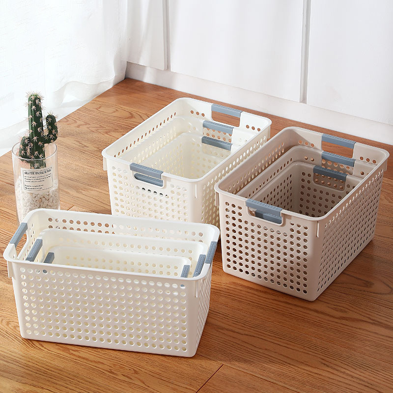 [Nuevo] caja de almacenamiento de artículos domésticos de plástico de escritorio de cocina multifuncional de verduras y frutas cesta de almacenamiento