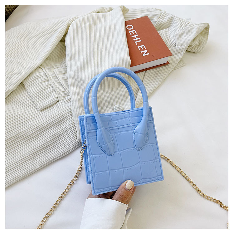 2025 Cross-border new popular smiling face bag, small square bag, fashionable and versatile chain hand bag, shoulder and crossbody jelly women's bag undefined