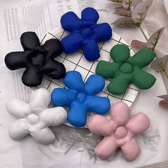Handmade down feather cotton filled colorful 10cm five-leaf flower shoe flower clothing socks phone case decoration clothing accessories
