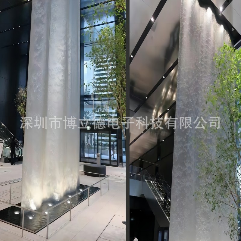 金属钢网水幕墙水幕承接工程网帘水幕墙景观设备室内不锈钢瀑布
