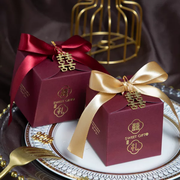 (Clearance) Wedding Candy Box Creative Wedding Candy Box New Chinese Style Candy Box Wedding Candy Gift Box Set