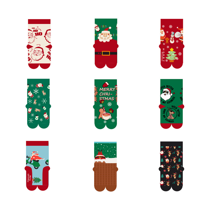 450g Weight Socks Classification Cotton Fabric Type Stretchy Elasticity A Pair Quantity Festival Occasion Warm, Comfort, Sweatproof Function Christmas Festival Santa Claus Pattern Winter, Autumn Season Unisex Gender Christmas Style Christmas Christmas Unisex Santa Claus Cotton Crew Socks A Pair