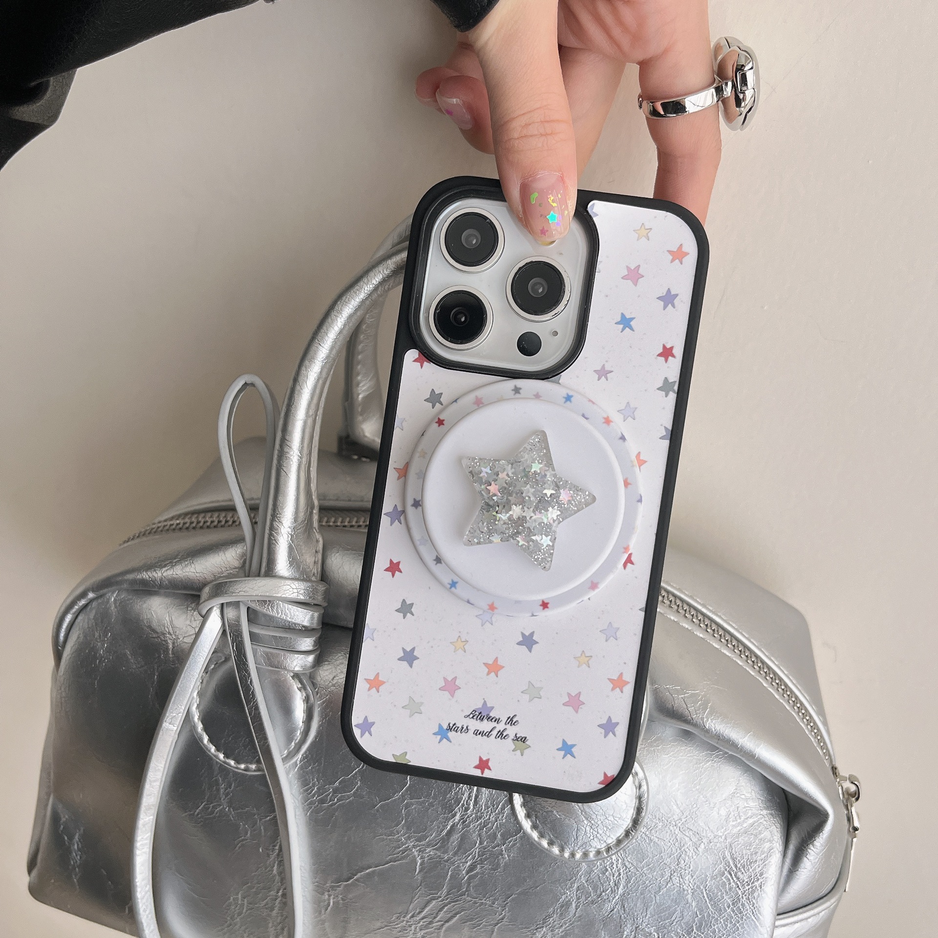 Estrella de dopamina coreana para Apple 16ProMax funda para teléfono móvil 15Pro Apunción magnética 14/13 Simple 15PM hembra