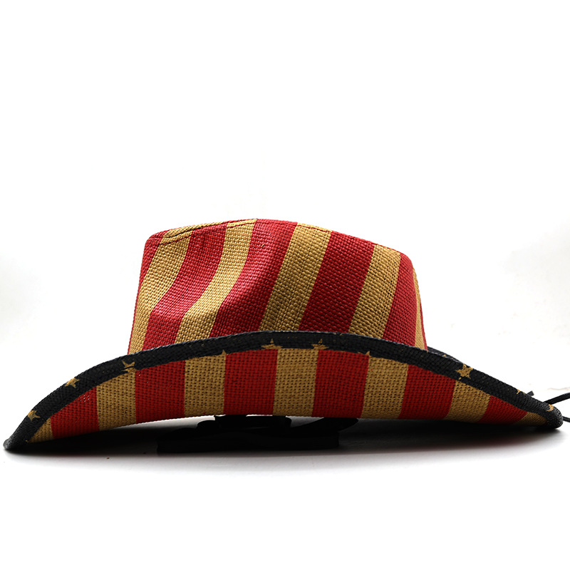 Fashion Sailor Dance American Flag Retro Western Cowboy Hat display picture 3