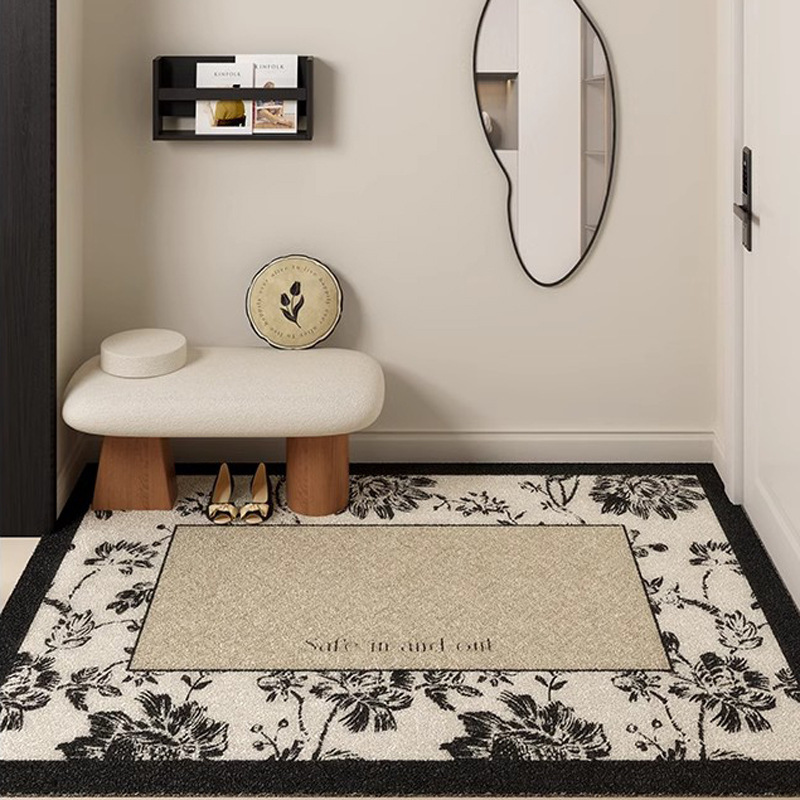 American Silk Ring Floor Mat Entrance Door Dirt Resistant Advanced Sense Floor Mat Entrance Entrance Door Anti-Slip Mat Household Cuttable Door Mat