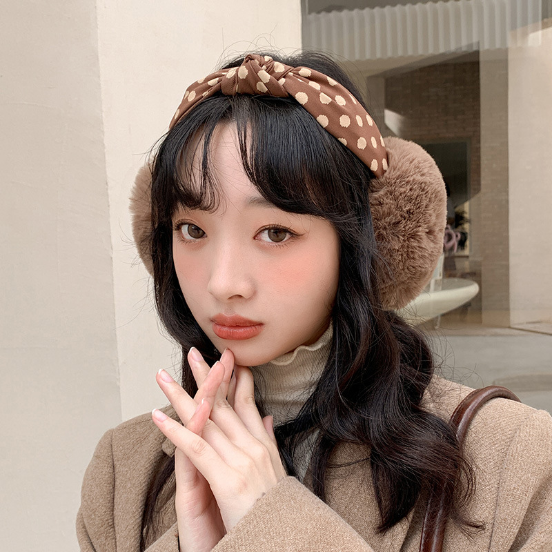 新しい丸い点の保温耳カバーの女性の冬の耳カバーの凍結防止耳カバーの耳カバーの耳カバーの秋冬の耳の帽子