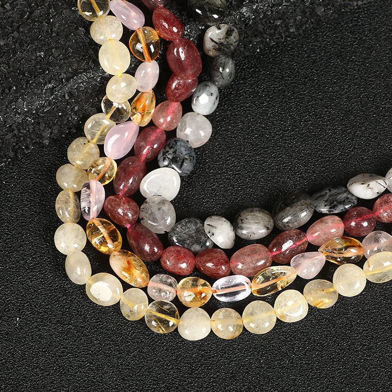 8*10mm golden crystal amethyst oval round beads strawberry crystal black crystal oval beads gravel 8*10mm golden crystal amethyst oval round beads strawberry crystal black crystal oval beads gravel