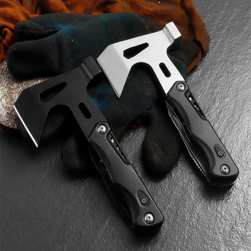 带LED灯多用途斧头锤 户外多功能安全锤露营车载便携必备组合工具