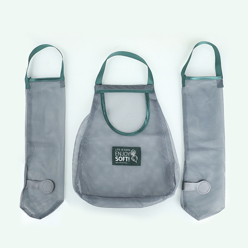 Cross-border vegetable network multi-functional foldable shopping bag convenient vegetable buying bag hand-held fruit net fabric storage bag factory